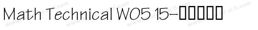 Math Technical W05 15字体转换